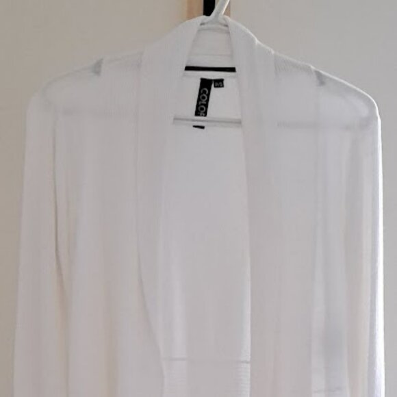 White asynmetrical cardigan Colori Small - Picture 4 of 12